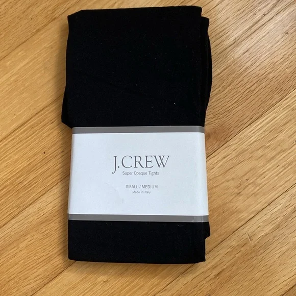 NWT J. Crew Black Opaque Tights - Picture 2 of 4